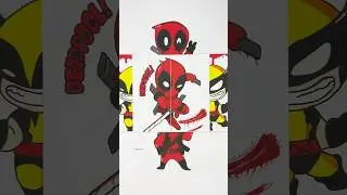Deadpool & Wolverine Fold Paper Transformation Animation ! #shorts #youtubeshorts #transformation