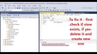 MS SQL -  Fix Error -  Incorrect syntax near the keyword 'VIEW'