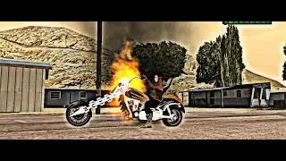 GTA Sanandreas, Ghost rider bike with fire watch till the end , CHEAT.