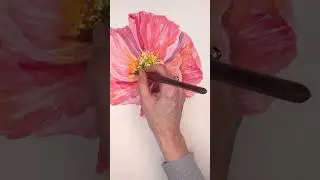 How to paint a Large Watercolor Poppy #watercolor