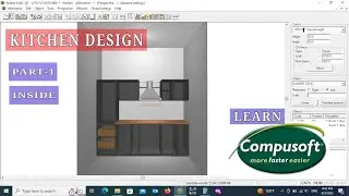 KITCHEN DESIGN IN COMPUSOFT WINNER. PART-1 #cupboarddesign #designing #winner