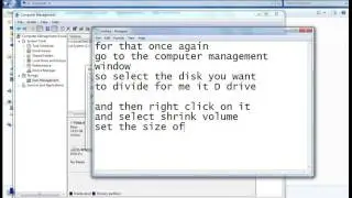 HOW TO CREATE PARTITION WITHOUT USING ANY BOOTABLE  CD OR PENDRIVE