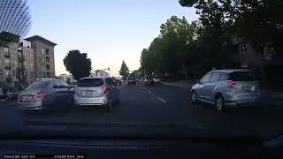 Car cuts me off. Also, a Range Rover Evoque Convertible next to a Nissan Murano CrossCabriolet