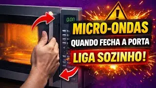 Micro-ondas liga quando fecha porta