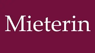 How to Pronounce ''Mieterin'' (Tenant) Correctly in German