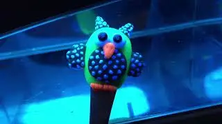 Чайная ложка из полимерной глины • Сова • Polymer clay tutorial