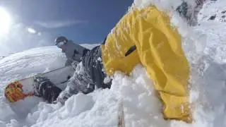 Snowboarding off piste in Alpe D'huez / ION 4K / February 2017