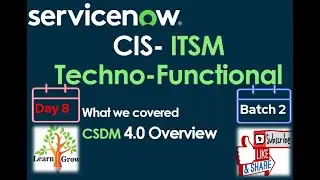 CIS - ITSM Batch 2 | Day 8 | CSDM 4.0 