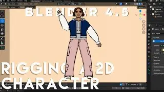 Blender 2D Rigging for Beginners! Cutout Puppet Method || Rigging Series