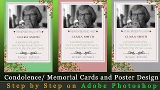 How to make simple Condolences/Memorial/Sympathy Poster/Cards in Adobe Photoshop || Catalan Tutorial