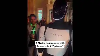 Tesla Elon musk Optimus robot 2 chainz AI taxi artificial intelligence technology computer talking