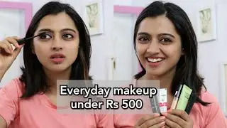Under Rs 500 Makeup Challenge _ 'No makeup' Makeup For College and Office Day Wear!