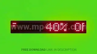 40% Off Scrolling Red Dot Matrix LED Text Animation on Green Screen Seamless Loop