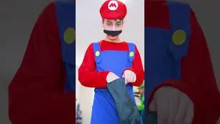 Super Mario tricked Luigi over the Smurf Cat 