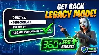 How to Get LEGACY MODE Back in Fortnite! 🚀 More FPS & Less Lag