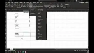 Excel: Statistic Formulas Available in Formulas Tab