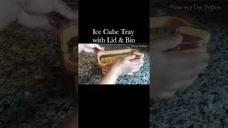 Keep Your Ice Cubes Fresh With This Ice Cube Tray With Lid And Bin For Freezer!