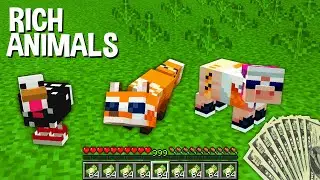 DON'T GIVE ALL YOUR MONEY to ANIMALS In Minecraft !!! RICH ANIMALS