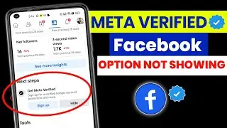 Meta Verified  option not showing Facebook | Fixed Meta Verified on Facebook