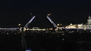 НОЧНАЯ ПРОГУЛКА ПО НЕВЕ НА КАТЕРЕ 6,07,2019