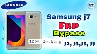 How To Bypass Samsung j7 Frp lock Without Pc || 100% Working || New Trick 2021 || RaviTech