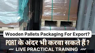 Wooden Pallet Packaging Inside The Port| Live Practical Import Export Training |Learn Import Export