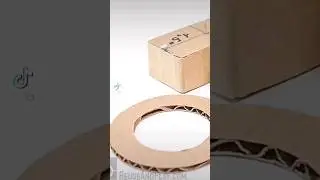 Cardboard Cutting Hack ✂️🧿: Perfect Circle every time! #cardboardcraft #cardboardcutter #perfectcut