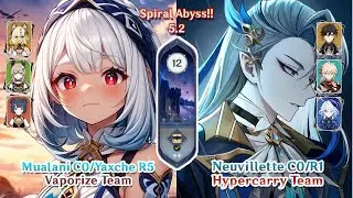 Mualani-Xilonen Team & Neuvillette Hypercarry  | 12-3 (⭐ 9 Stars) | Genshin Impact 5.2