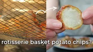 Making Homemade Air Fryer Potato Chips in the Rotisserie Basket of My Instant Vortex Plus 7-in-1!