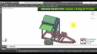 Multi-grain Thresher Animation with AutoCAD