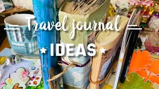 Travel journals flip through mixedmedia art ideas #flipthroughfriday
