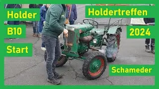 Top originaler Holder B10 wird von Hand gestartet | Holdertreffen 2024 Flugplatz Schameder