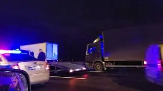 ДТП на МКАДе, рейсовый автобус и две легковушки