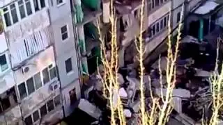 Обрушение подъезда в Астрахане 2