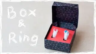 Paper Ring and paper Box for gift. Origami tutorial