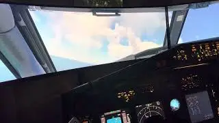 MSFS Rome(LIRF)-Innsbruck(LOWI) take-off in homecockpit