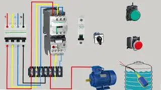 Float Switch connection control with DOL starter and auto manual mode