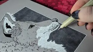 An hour and a half in my sketchbook | Finishing a forgotten sketch