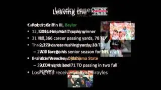 2012 Big 12 Quarterback Comparison
