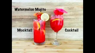 Watermelon Mojito | Mocktail and Cocktail | Quick and Easy