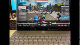 TrainerRoad and Zwift on a laptop via Bluetooth   HD 1080p