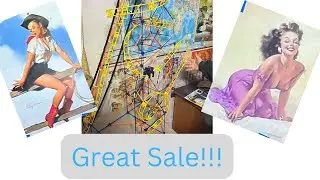 This Estate Sale Was A Real Roller Coaster of "PIN UPS"!!  Many Great Picks from This Sale
