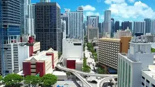 Downtown Miami Aerial Video (FREE STOCK FOOTAGE 4K)