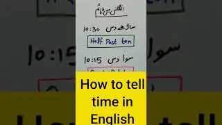Telling Time in English#shorts #english