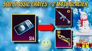 New Classic Crate Opening:500=2 M416 Glacier +3 Free Materials | Premium Crate Opening | PUBG Mobile