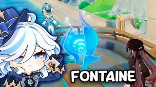 🌊 explorei FONTAINE pela PRIMEIRA VEZ e achei INCRIVEL 💙