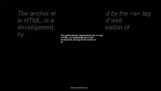 HTML BASIC COURSE - Anchor Element