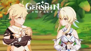 Aether & Lumine's Conversation (Cutscene) | Bedtime Story Archon Quest | Genshin Impact 4.7