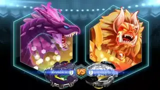 Beyblade burst app~Wakiya vs Takuto Enjouji (Wyvron W2 vs Spryzen S2)