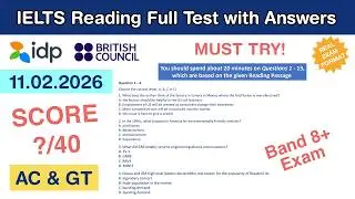 IELTS Reading Practice Test with Answers 11.02.2026 - Test 